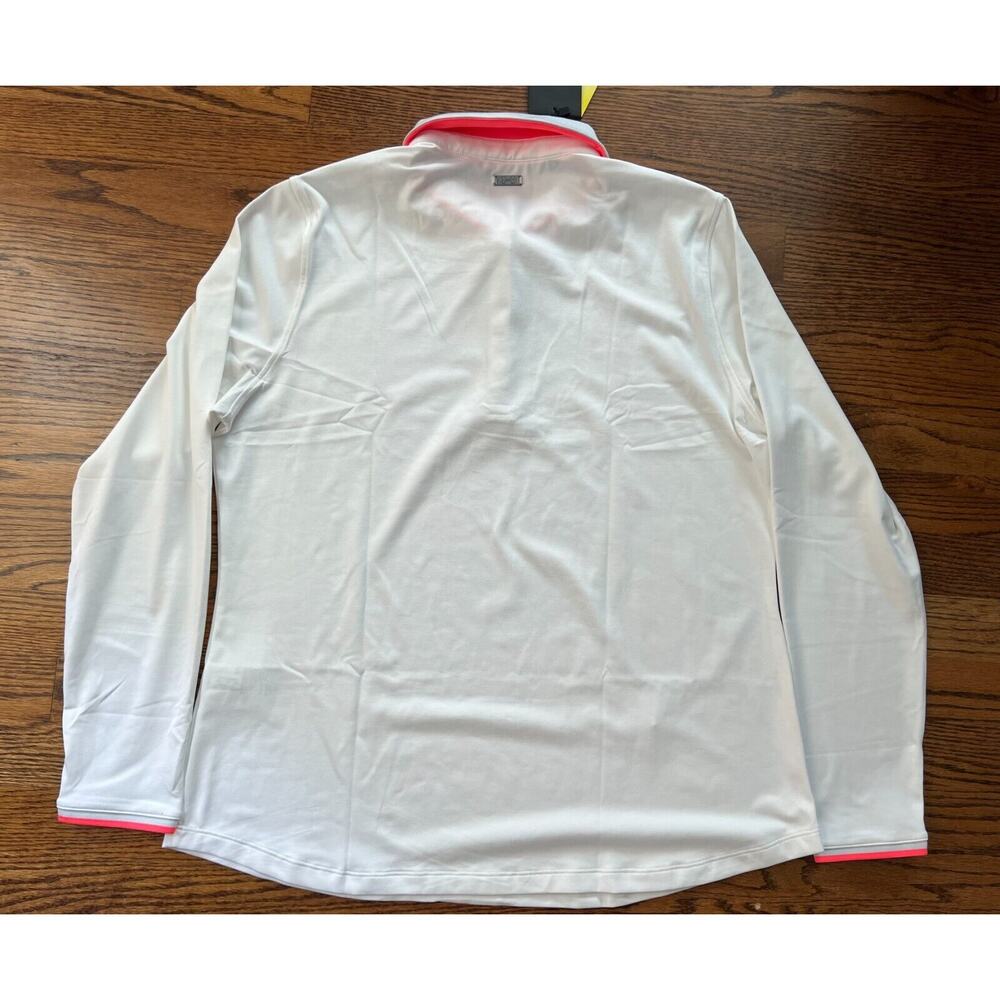 Under Armour Women's Zinger Long Sleeve Polo White/Halo Gray Size XL NWT - Picture 14 of 16